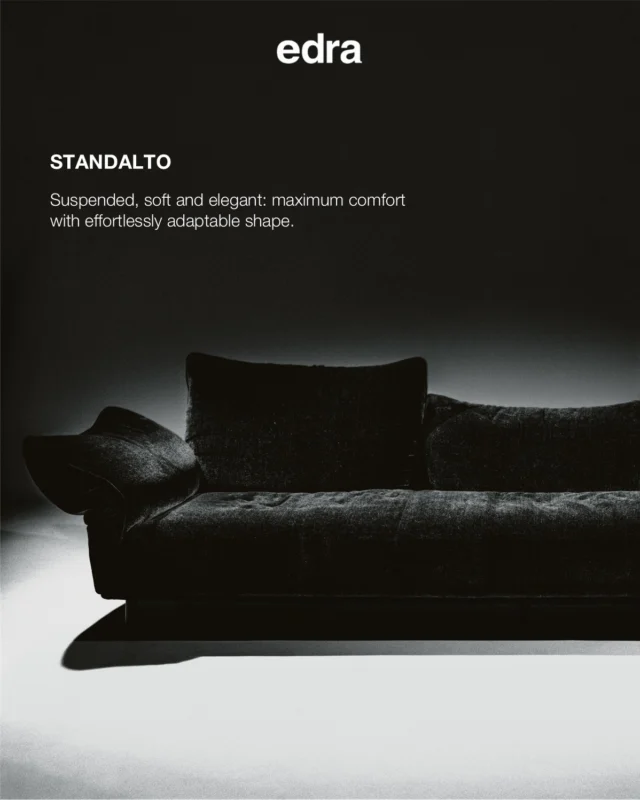 EDRA | Standalto

Fluffy. Soft. Elegant. Suspended from the ground and fully adaptable to the user's wishes. Standalto's structure retains the fundamental element of the Smart Cushion. The backrests and armrests can be shaped as desired, while sitting comfortably, with a simple, light pressure. The high level of softness offers maximum comfort. 

Standalto sofa by Francesco Binfaré

Discover at@limeline_southafrica 

Cape Town Showroom
03 Dock Road, Waterway House, V&A Waterfront, Cape Town, 8001 

@edra.official 
#interiordesign #modernfurniture #design #decor #madeinitaly